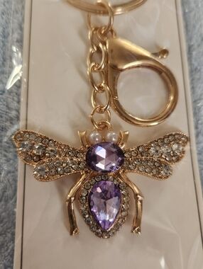 Nicole Bee Bag Charm / Keychain Gold-tone